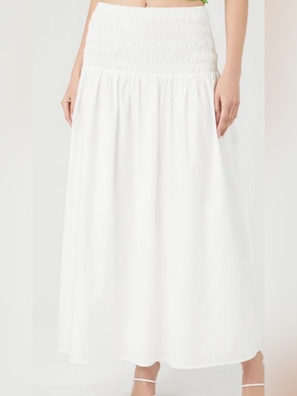 🌸WILD FABLE WHITE DROP WAIST MAXI SKIRT SIZE XS🌸